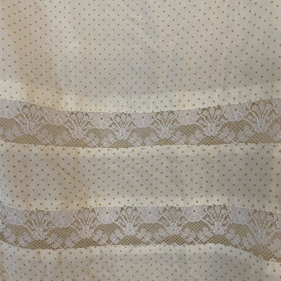 Free People Intimately Voile and Lace Boho Trapeze Cream Mini Sundress Polka dot - Picture 12 of 13